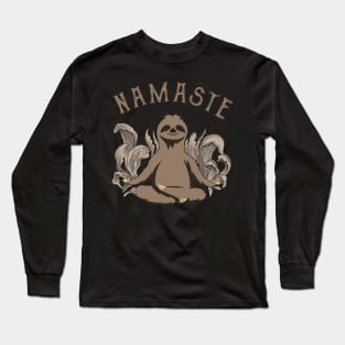 Yoga Namaste Sloth Long Sleeve T-Shirt